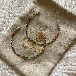 Kendra Scott Scarlet Multicolor Beaded Hoop Earrings